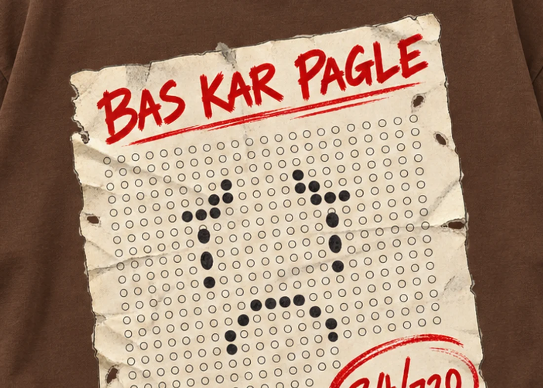 Close-up of the Bas Kar Pagle print