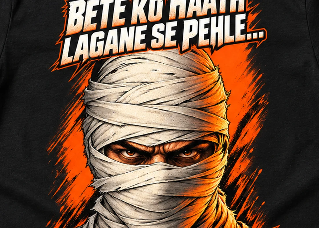 Close-up of the Bete Ko Haath Lagane Se Pehle print