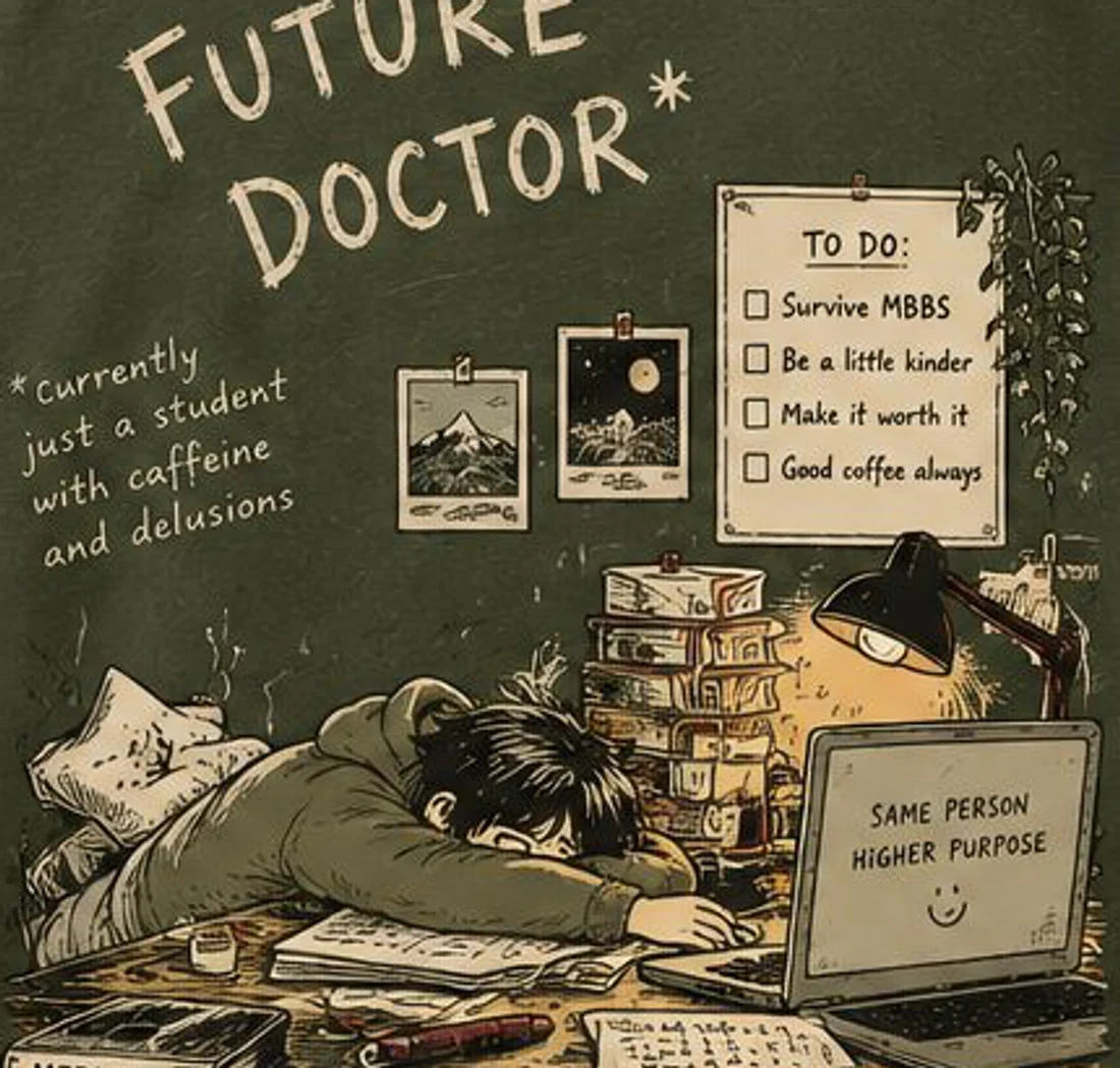 Close-up of the Future Doctor* print