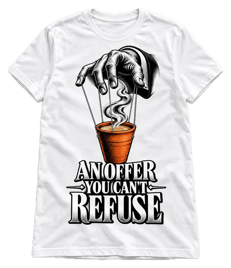 An Offer You Can't Refuse Regular tee in White, front