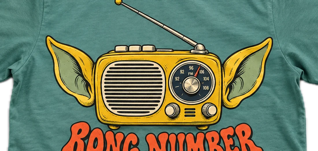 Close-up of the Rong Number print