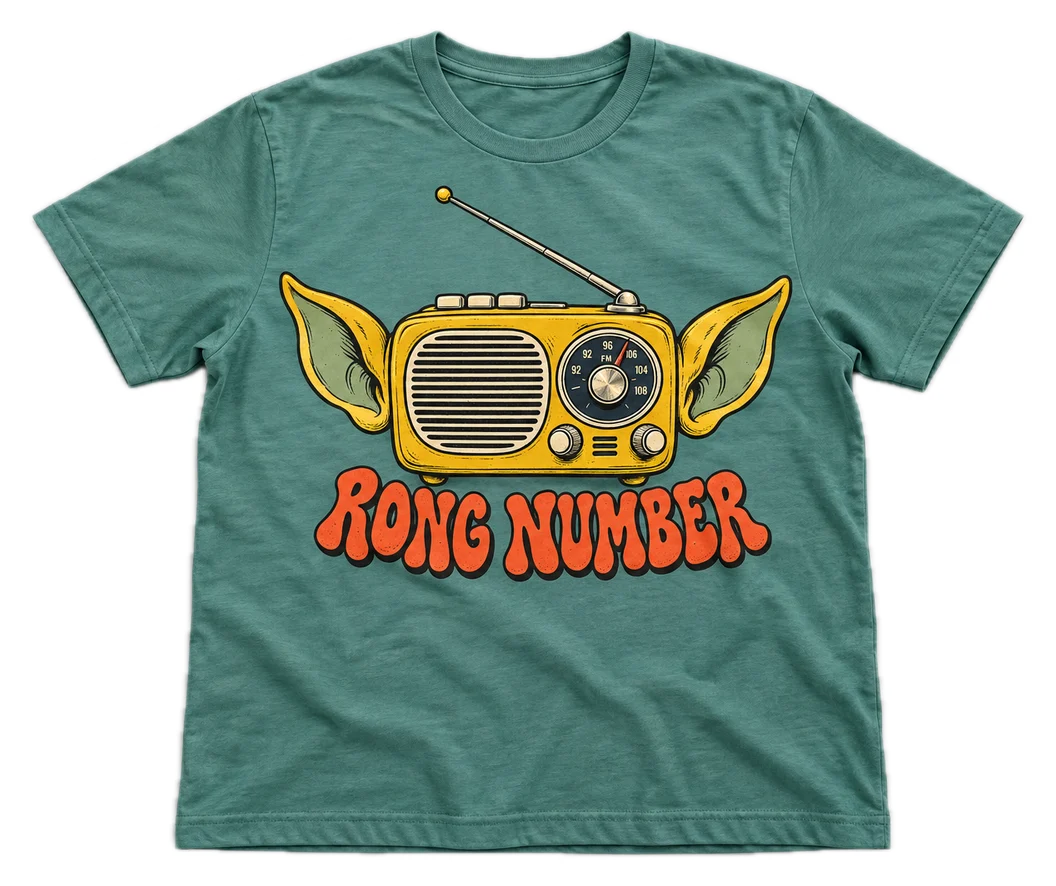 Rong Number Regular tee in Sea Green, front