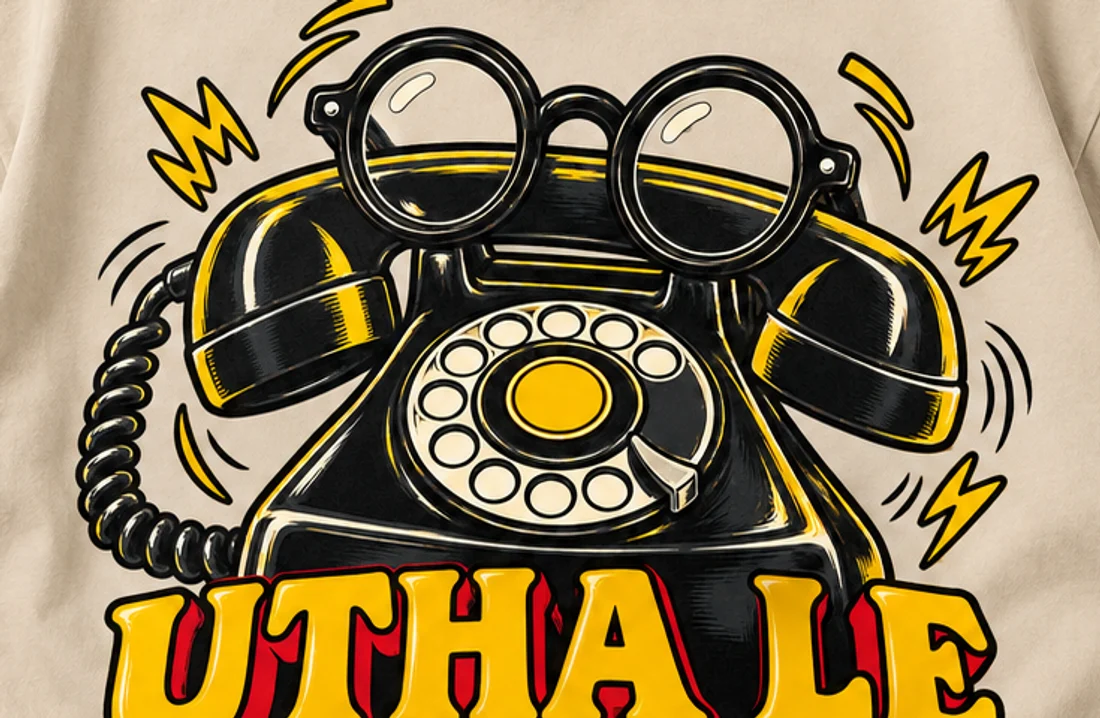 Close-up of the Utha Le Re Baba print