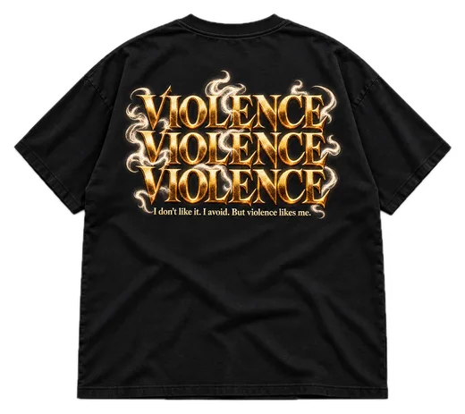 Violence Violence Oversized tee in Black